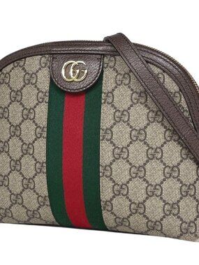 Gucci Ophidia GG Shoulder Bag Double Web Sherry Line Supreme